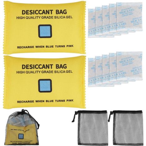Luftentfeuchter Set 2x200g + 10x10g für Auto & Haushalt, wiederverwendbar (1/5)