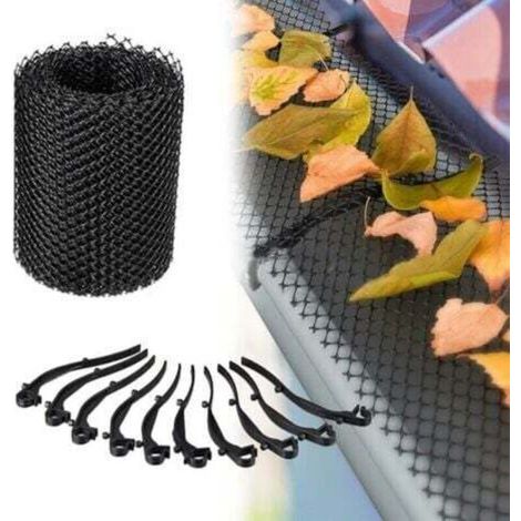 Grillage Protege Gouttiere 6 m x 15 cm Grillage de Protection pour Chéneaux avec Clips de Fixation Protection pour Gouttière 1stk (1/5)
