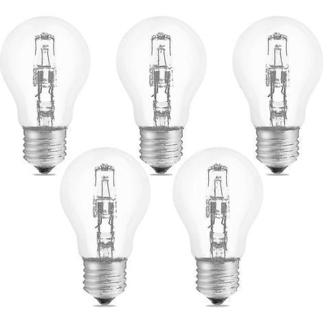 E27 42W dimmbare Halogenlampe, warmweiß 2700K, 650 lm, 5er-Pack (1/5)