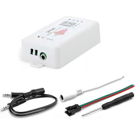SP107E DC5-24V LED-Musikcontroller mit drahtloser Bluetooth-Schnittstelle, Farbmusiksteuerung über SPI-Mobil-App (1/5)