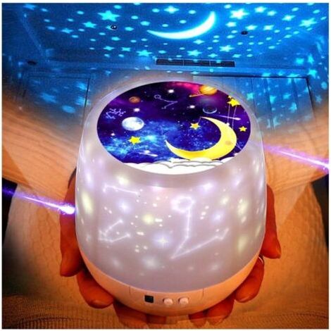 Musique Projecteur Lampe Enfant, Pépinière Lampes Étoiles Tournantes Pour Enfants Étoiles