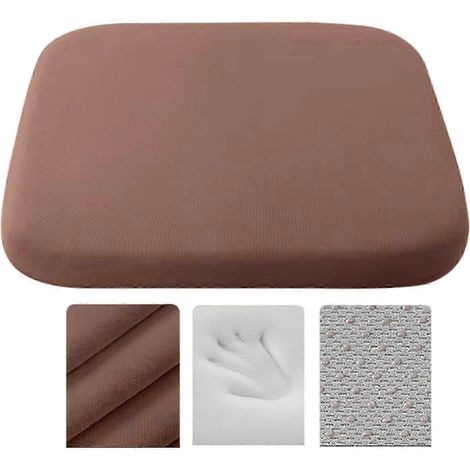 Coussin de chaise en mousse à mémoire de forme souple, antidérapant, pour chaises de bureau et véhicules, soulage la fatigue du bas du dos, bleu ciel (café). (1/5)