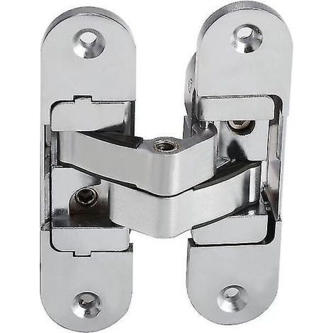 FENOPLASTICACharnière invisible 3D pour meuble – Acier inoxydable satiné – Lot de 2 pièces – Dimensions 2395mm (gauche + droite) – Réglage 3D (1/2)