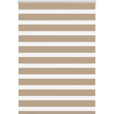 Doppelrollo Sandbraun 95x150 cm Stoffbreite 90,9 cm Polyester