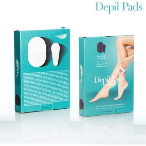 Kit d'épilation - DEPIL PADS - Set Lot de 3 - Gants Exfoliants - Housse de Rangement - Recharges Incluses