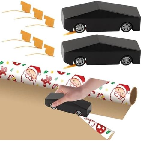 2 coupe-papier cadeau, coupe-papier d'emballage cadeau, coupe-papier d'emballage avec 6 lames pour couper le papier d'emballage et le papier kraft (2) (1/5)