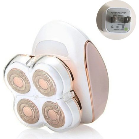 Épilateur - 4 Têtes - Étanche - Rechargeable USB - Pour Visage Corps Jambes Aisselles - Usage Domestique - 1 Pièce (1/5)