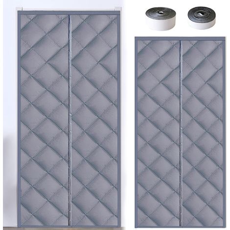 Rideau isolant thermique magnétique pour portes 80 x 210 cm, imperméable et coupe-vent