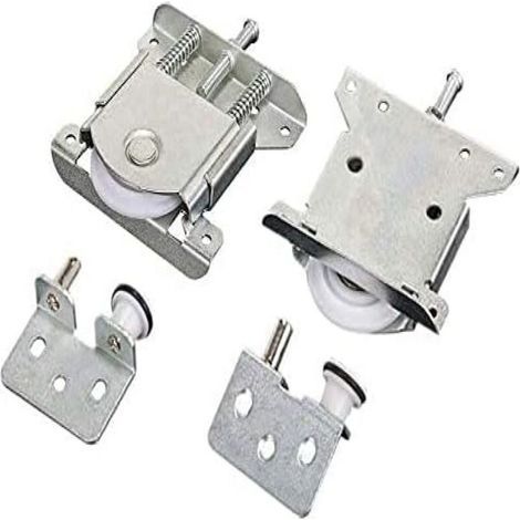 2 Roulettes Coulissantes pour Porte de Placard – Charge Maximale 30 kg – Compatible Armoires et Garde-Robes (1/4)