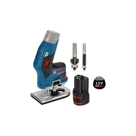 Fraiseuse de bords sans fil GKF 12V-8 Bosch / 1x batterie 3,0 Ah y compris 2x fraises (1/3)