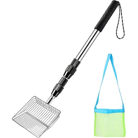 Tamiseur à Sable Une poignée réglable et légère Tamis de plage ramasse-coquillages Pour les Vacances, Congés, Plein Air, Collecte, Chasse sur Plage, Tamisage et la Nature (1/5)