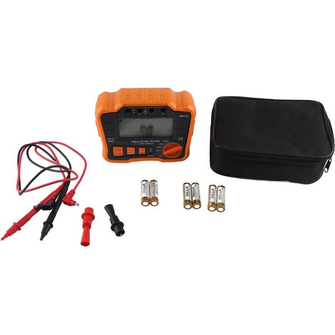 Mégohmmètre numérique avec écran LCD rétroéclairé 100V 250V 500V 1000V testeur d'isolement pour mesure résistance (1/3)