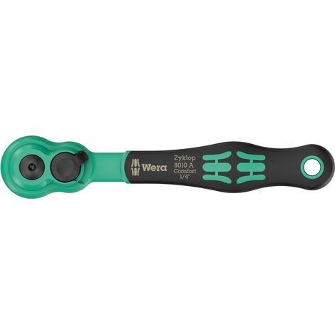 Wera 8010 A Zyklop Comfort Knarre, mit Umschalthebel, mit 1/4-Antrieb