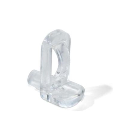 Emuca – Support pour étagère en verre D. 5 mm – Lot de 50 unités – Plastique transparent pour fixation durable – Pour montage facile (1/4)