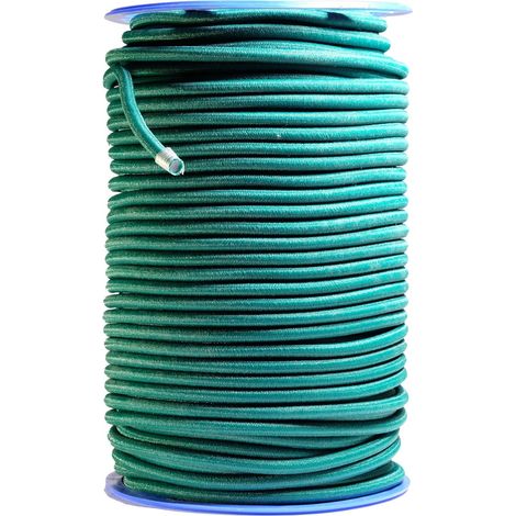 Sandow élastique Diamètre 9 mm 10 mètres Tendeur Couleur Verte Fixation Baches (1/3)