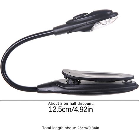 Lampe De Lecture LED Mini - Éclairage Chaud Réglable Avec Pince - Pour Livres Et Documents - 1 Pièce (1/2)