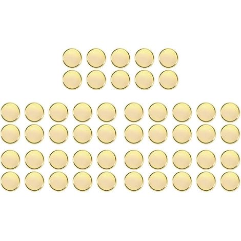 50 Messingrohlinge für die Lasergravur, matte Oberfläche, mit Acryl-Schutzbox - 40 mm, für kreative Hobbys. (1/5)