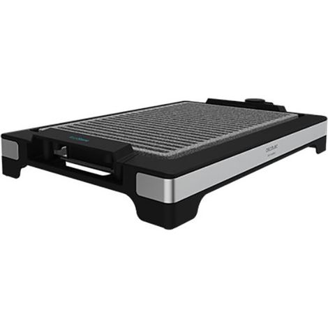 Cecotec Plancha de asar eléctrica Tasty&Grill 2000 Inox LineStone. Potencia 2000 W, Acabados acero inoxidable