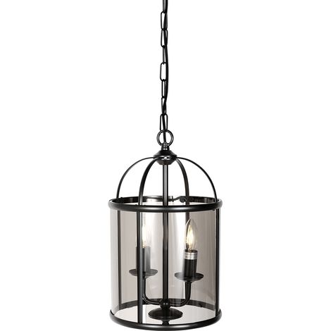 Steinhauer - lampada a sospensione - Pimpernel - nero - vetro