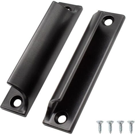 2 Pièces Poignée de Porte Coulissante, Aluminium Poignée Meuble, Poignee de Meuble Cuisine Noir, Disponible pour Portes de Balcon, Portes Coulissantes, Tiroirs (1/5)