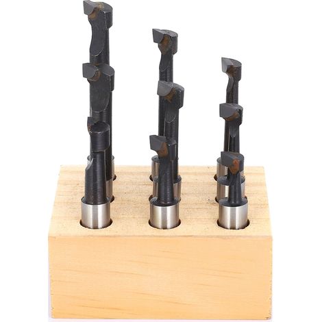 Kit d'outils de fraisage CNC 9 pièces type F1, fraise 3/8 pouce, pièces de tour, acier rapide