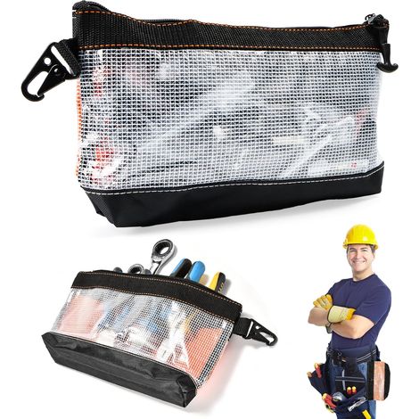 2 Pièces Sac a Trousse Outils Matériau Pvc Transparent, Petite Trousse Crochet En Métal, Rangement Outils Étanche Et Antistatique (1/5)