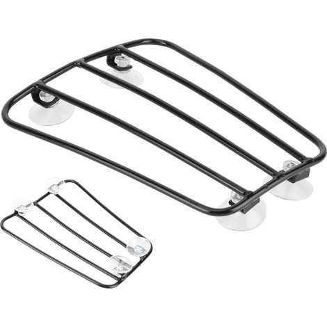 Support de réservoir moto porte-bagages universel rétro noir, support de chargement pour sac, fixation robuste. (1/5)