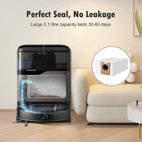 Lot de 10 sacs �� poussi��re jetables pour aspirateur robot Eufy Omni C20/C10