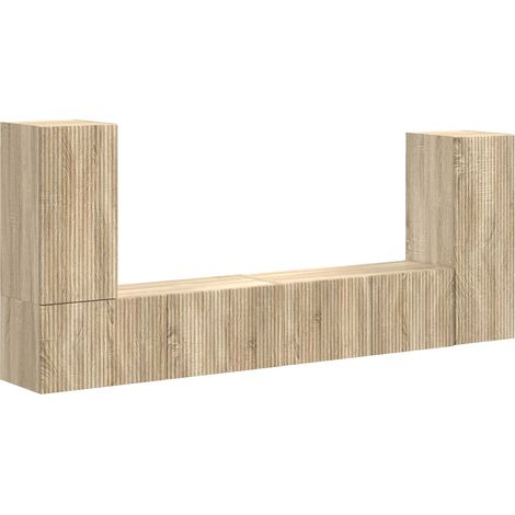 Ensemble meuble TV 4 pcs Chêne Sonoma Bois d'ingénierie vidaXL