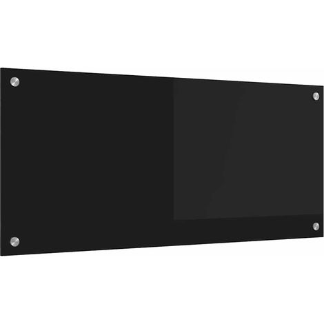 Crédence de cuisine Noir 90 x 40 cm verre trempé