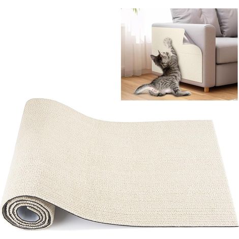 1 Tapis De Protection Pour Chat, Sisal Auto-adhésif, Découpable, Pour Canapé Meubles Murs