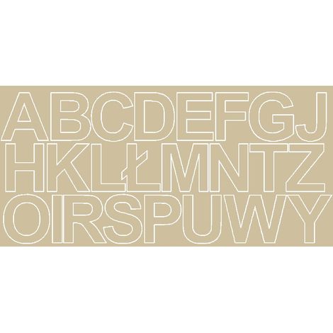 Lettere adesive autoadesive 7 cm, beige opache