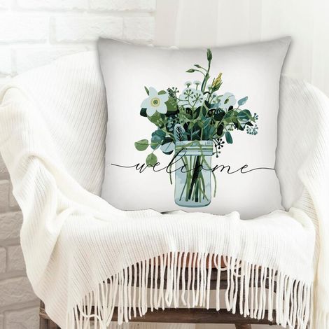 Housse de coussin 45x45 cm carrée résistant pour salon chambre à coucher décoration de la saint-valentin