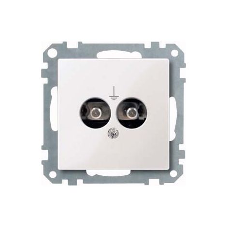 Prise merten 290419 2 sorties IP20 thermoplastique
