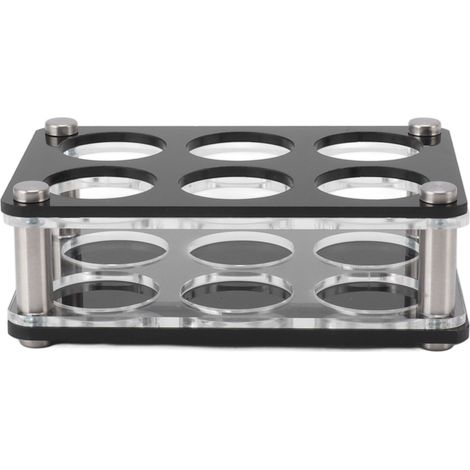 Support de présentation bouteille de vin acrylique résistant aux chocs, porte-bouteille décoratif pour bar à domicile, combinaison 2X3 6 têtes avec porte-gobelets (1/5)