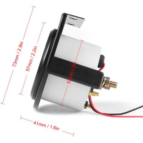 Manomètre universel de température d'eau 52 mm 12 V pour voitures 12 V, adapté aux voitures de course, 40-120 °C (BX100004) (1/5)