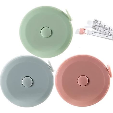 Mètre ruban couture - 1.5m - Double face - Rétractable - Idéal pour mesurer la taille (1/4)