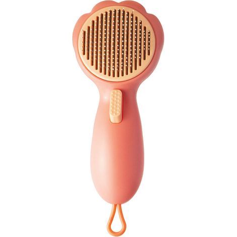 Mignon animal de compagnie chat brosse chien épilation brosse toilettage peigne cheveux longs cheveux courts chien chat nettoyage accessoires pour animaux de compagnie 1 pièces rose (1/3)