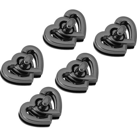 Double Heart Shaped Tower Lock Handbag Lock Decorative Alloy Buckle Handbag Craft - Messenger Bags and (1/5)