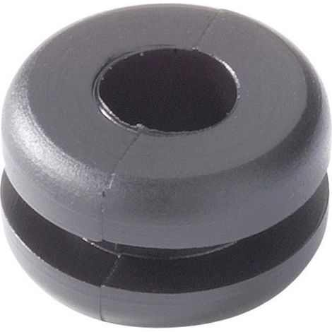 HellermannTyton HV1218-PVC-BK-M1 Kabeldurchführung Klemm-Ø (max.) 6 mm Plattenstärke (max.) 4 mm P (1/2)