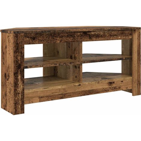 Vidaxl – Meuble TV d'angle en bois d'ingénierie – Dimensions 102 x 40,5 x 45 cm – Design moderne et épuré – Rangement optimisé pour salon