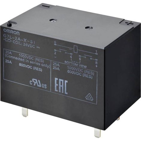 Omron G7L-2A-X-SI-DC12 Relais pour circuits imprimés 12 V/DC 30 A 2 NO (T) 1 pc(s) Tray R052712