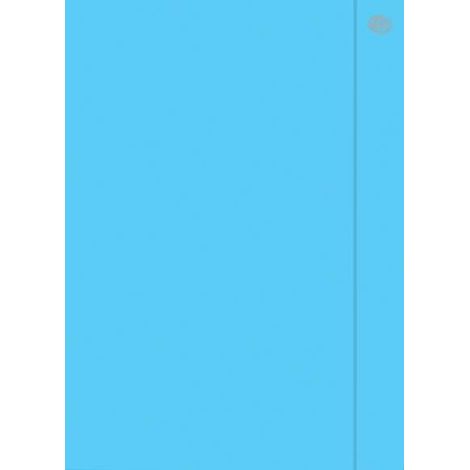 Carpeta con banda elástica A4+ Azul flúor (10 unidades)