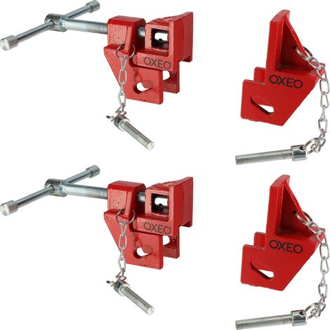 Têtes de serre joint dormant X2 - En fonte - pour bois 27mm - Système auto serrant - Adaptable à la longueur souhaitée