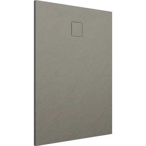 Piatto Doccia Rettangolare 80x90 cm in SMC Colore Marrone Effetto Pietra Tagliabile e Antiscivolo Altezza 2,6cm Mod. Samos