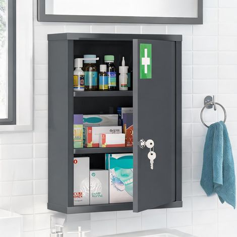 Meuble de salle de bain en kaltgewalzter Stahl 40 x 15 x 53,5 cm (1/5)