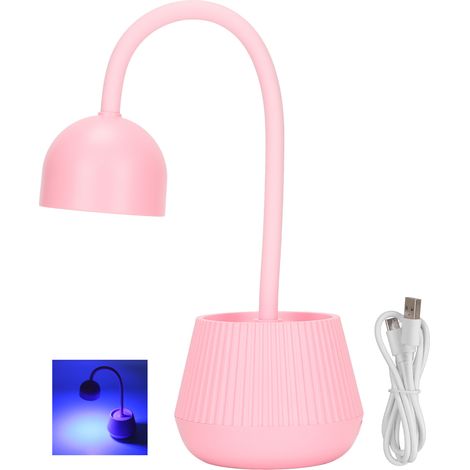 24W Lampe UV à Ongles Rotative pour Séchage Rapide, Sèche-Vernis Semi-Permanent de Bureau, Machine de Catalyse Rose (1/5)