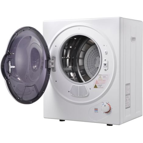 Sécheur à Aspiration 2.5 kg avec Chauffage Céramique PTC et Tambour Acier Inoxydable, Minuterie 200 min et Double Filtre, Montage Mural avec Protection Surchauffe, Séchage Hygénique à 65°C pour Espace (1/4)