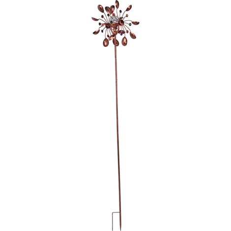 Éolienne solaire avec lumières LED colorées, carillon de jardin, moulin à vent pour cour (1/5)