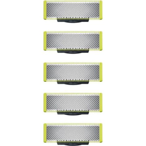 Compatible con Philips QP2520, QP2630, QP210, QP220, QP65 - Cuchillas de repuesto para afeitadora/recortadora eléctrica, acero inoxidable resistente, para recortar, peinar y afeitar, paquete de 5 (1/5)